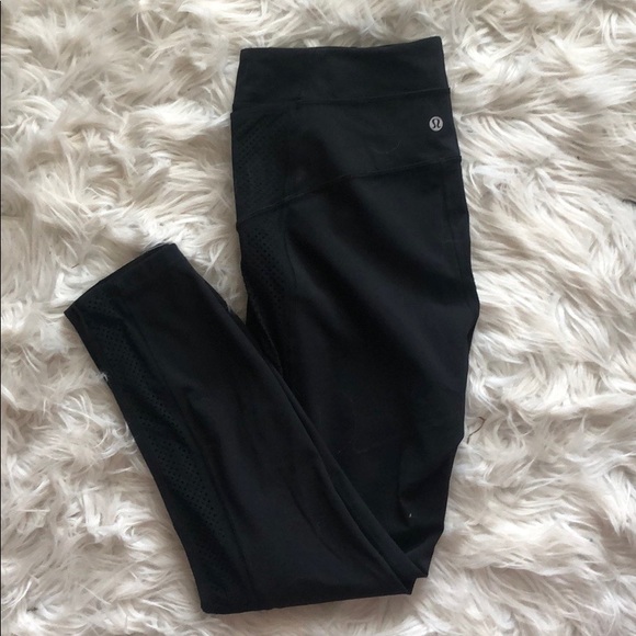 Lululemon Leggings with cutout detail (Size 10) - Picture 1 of 5